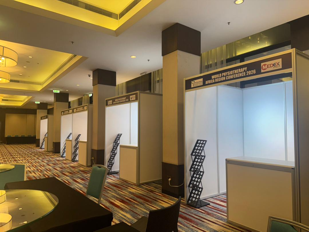 Shell scheme booths at the World Physiotherapy Africa Region Conference